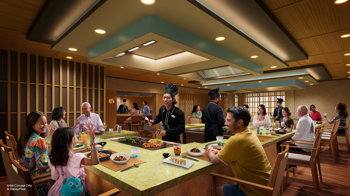 Concept art of •      Mike & Sulley's – Flavors of Asia aboard the Disney Adventure cruise ship