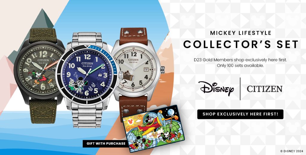 D23 Gold Members Receive “First At” Disney | Citizen – Limited Edition Mickey Mouse Lifestyle – Land, Sea, and Air Collector’s Set