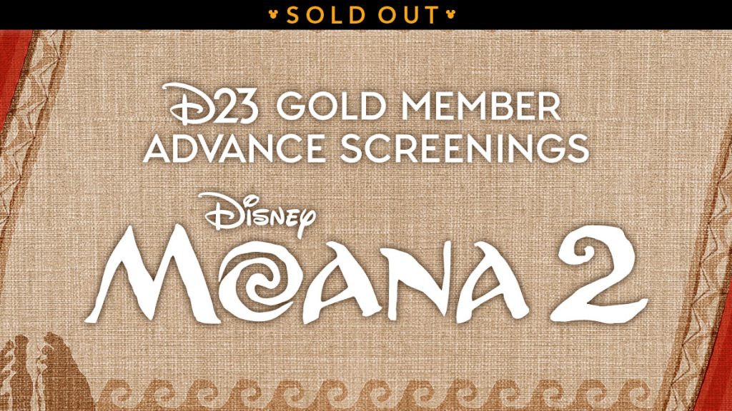 D23 Gold Member Advance Screenings – Moana 2