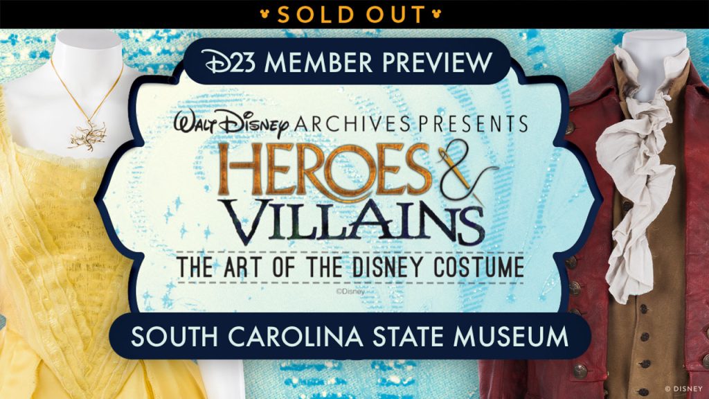 D23 Member Preview: Heroes & Villains: The Art of The Disney Costume Exhibit at South Carolina State Museum