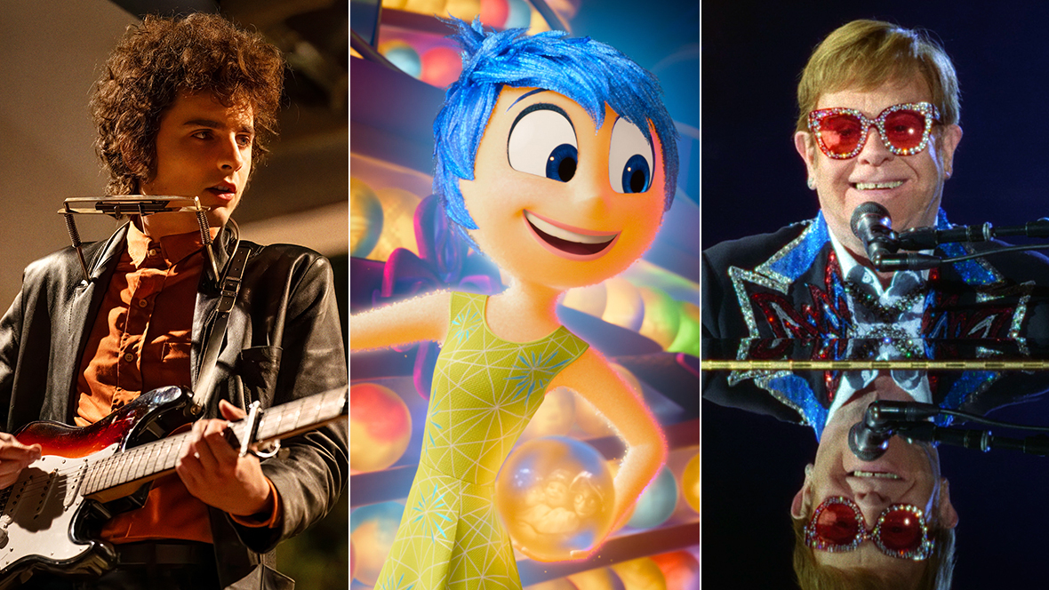 Timothée Chalamet as Bob Dylan in Searchlight Pictures' A Complete Unknown, Joy in Disney and Pixar's Inside Out 2, and Elton John in Disney Branded Television's Elton John: Never Too Late