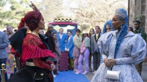 The Queen of Hearts (Rita Ora) and Cinderella (Brandy) come face to face at Auradon Prep in Disney's Descendants: The Rise of Red.