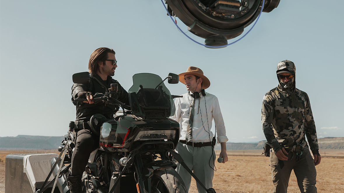 (L-R) Sebastian Stan and director Jake Schreier on the set of Marvel Studios' Thunderbolts*