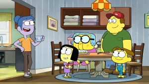 In Big City Greens' 100th episode, Gloria, Tilly, Gramma Alice, Bill, and Cricket realize they are "on the precipice of a major milestone event" — their 100th adventure.