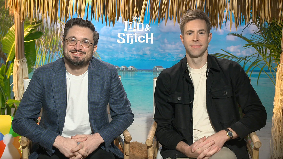 Director Dean Fleischer Camp and producer Jonathan Eirich at the Lilo & Stitch press junket