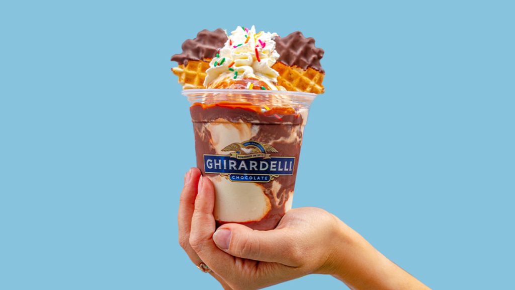 Gold Member Offer: Free Chocolate Bar with Specialty Sundae Purchase at Ghirardelli Chocolate