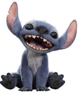 Stitch smiling