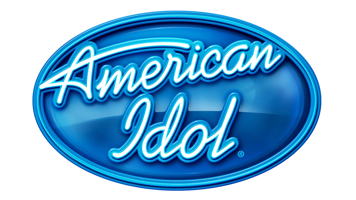 The American Idol logo on a white background