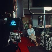 Barbara Walters and the ABC News crew at the 1976 Presidential Debate.