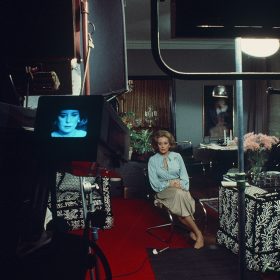 Barbara Walters and the ABC News crew at the 1976 Presidential Debate.
