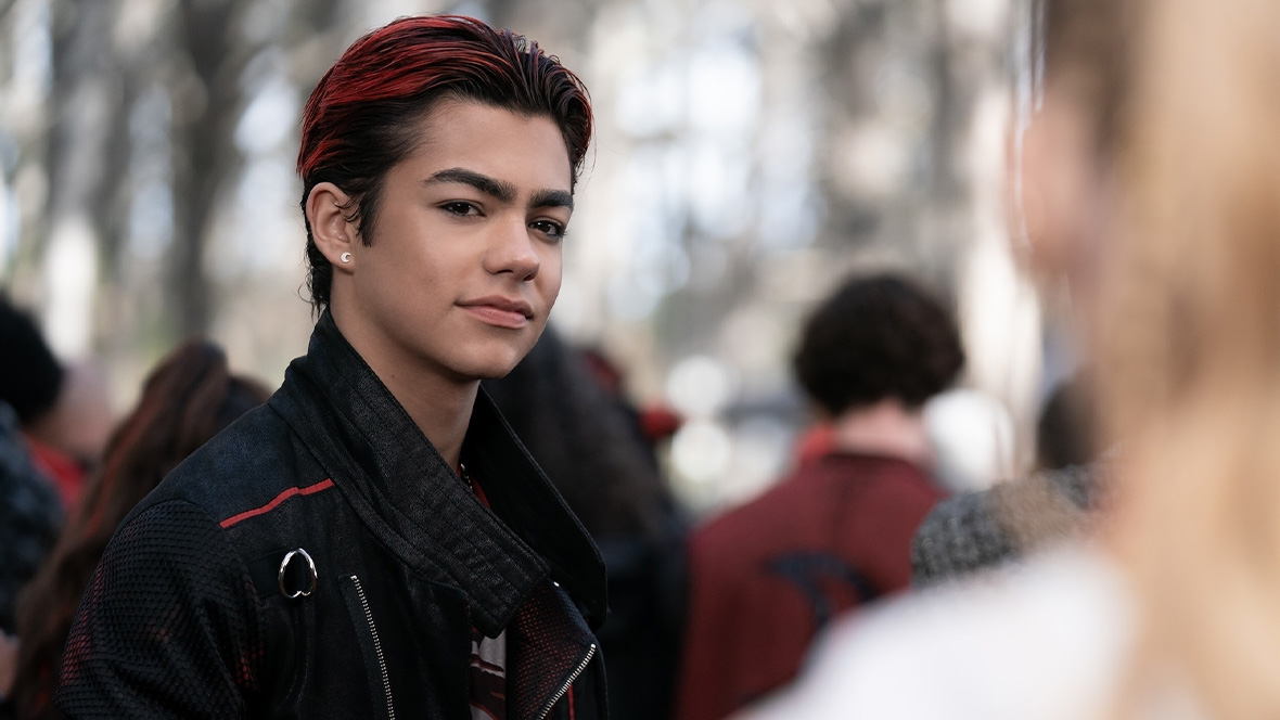 A close-up of Victor, played by Malachi Barton, in ZOMBIES 4: Dawn of the Vampires