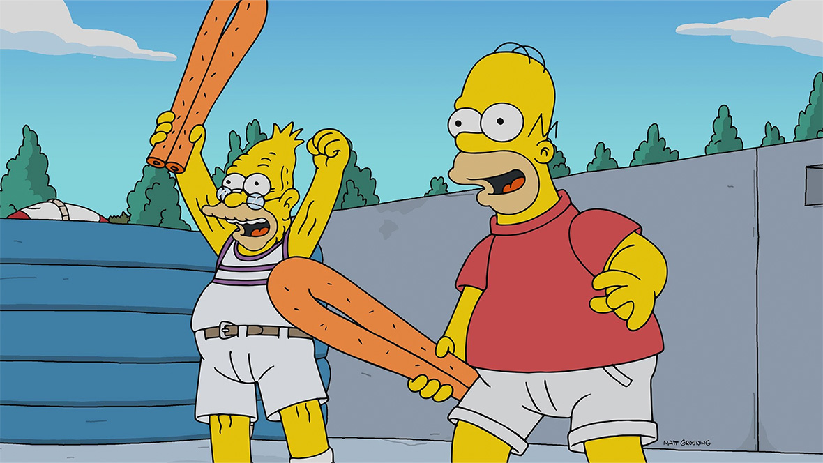 Grampa Simpson and Homer Simpson in The Simpsons