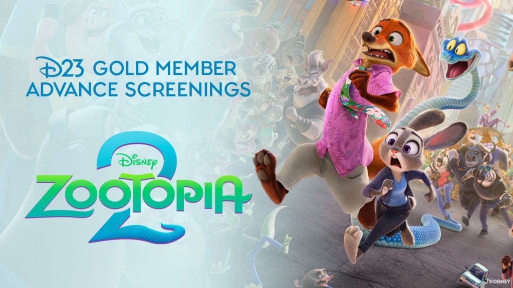 D23 Gold Member Advance Screenings of Disney’s Zootopia 2
