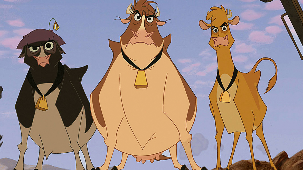 An image from the 2004 Disney animated film Home on the Range.