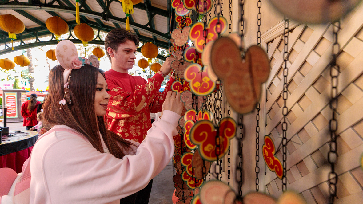 Guests at Disneyland Resort&rsquo;s Lunar New Year event.