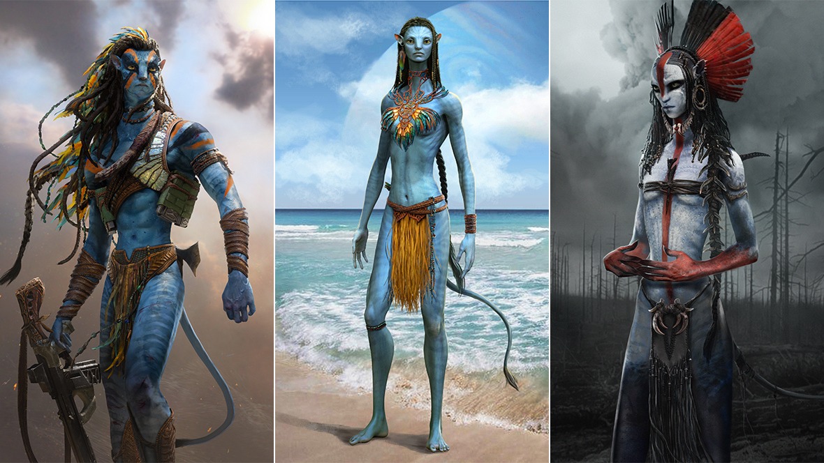 Deborah L. Scott's costume sketches for Avatar: Fire and Ash