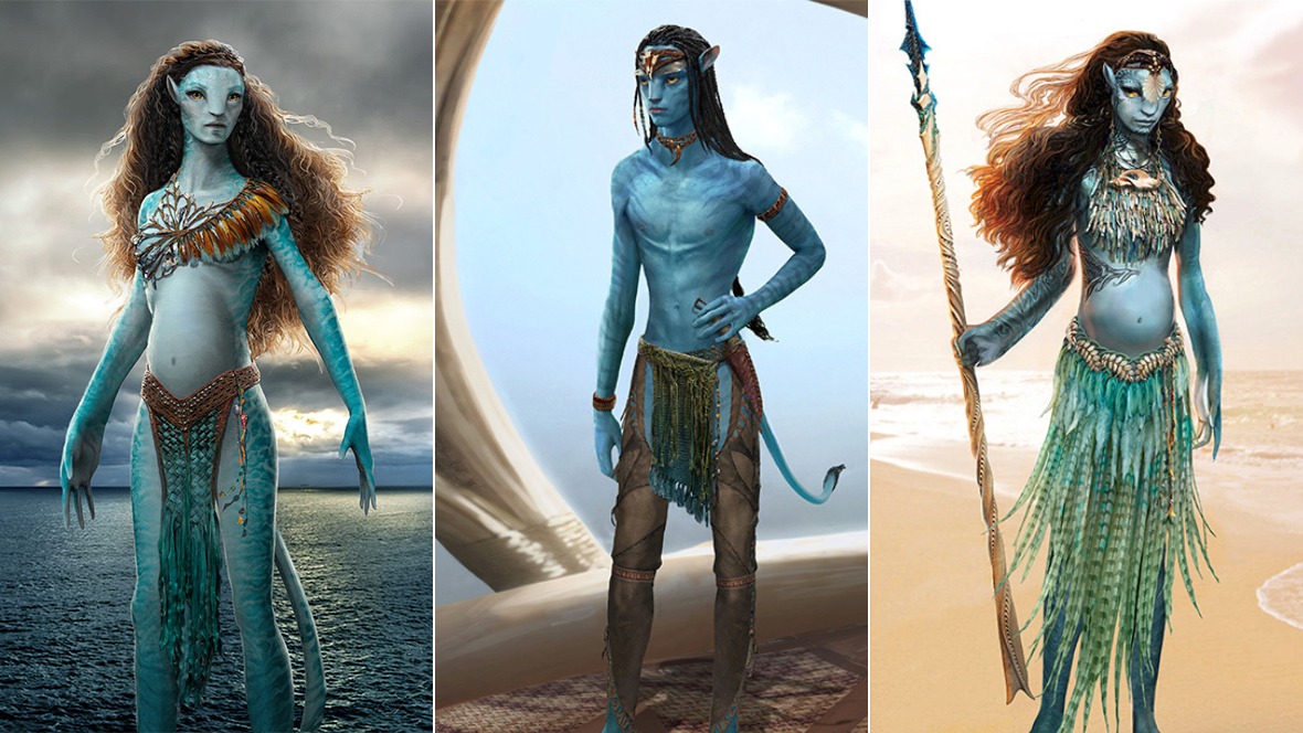 Deborah L. Scott's costume sketches for Avatar: Fire and Ash