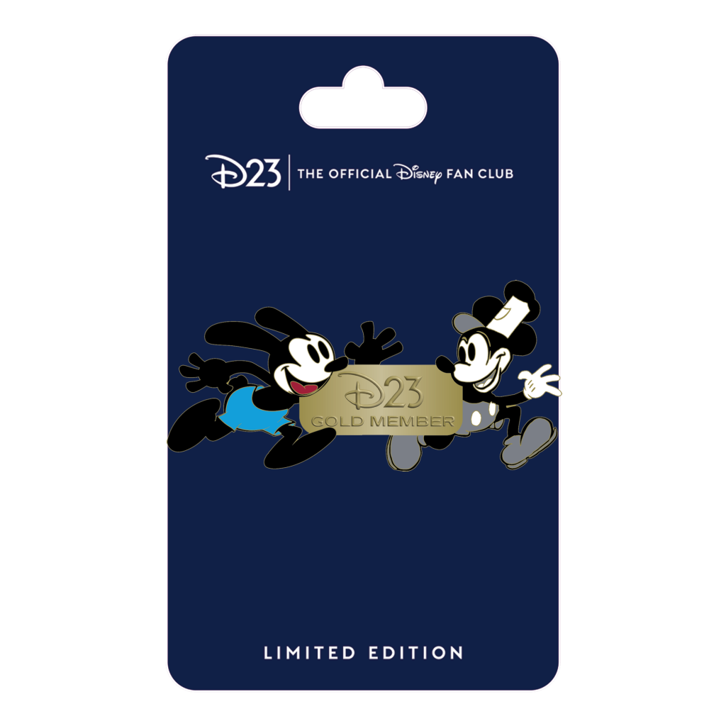D23 17th Anniversary Pin &ndash; Oswald the Lucky Rabbit and Mickey Mouse as Steamboat Willie &ndash; Limited Edition