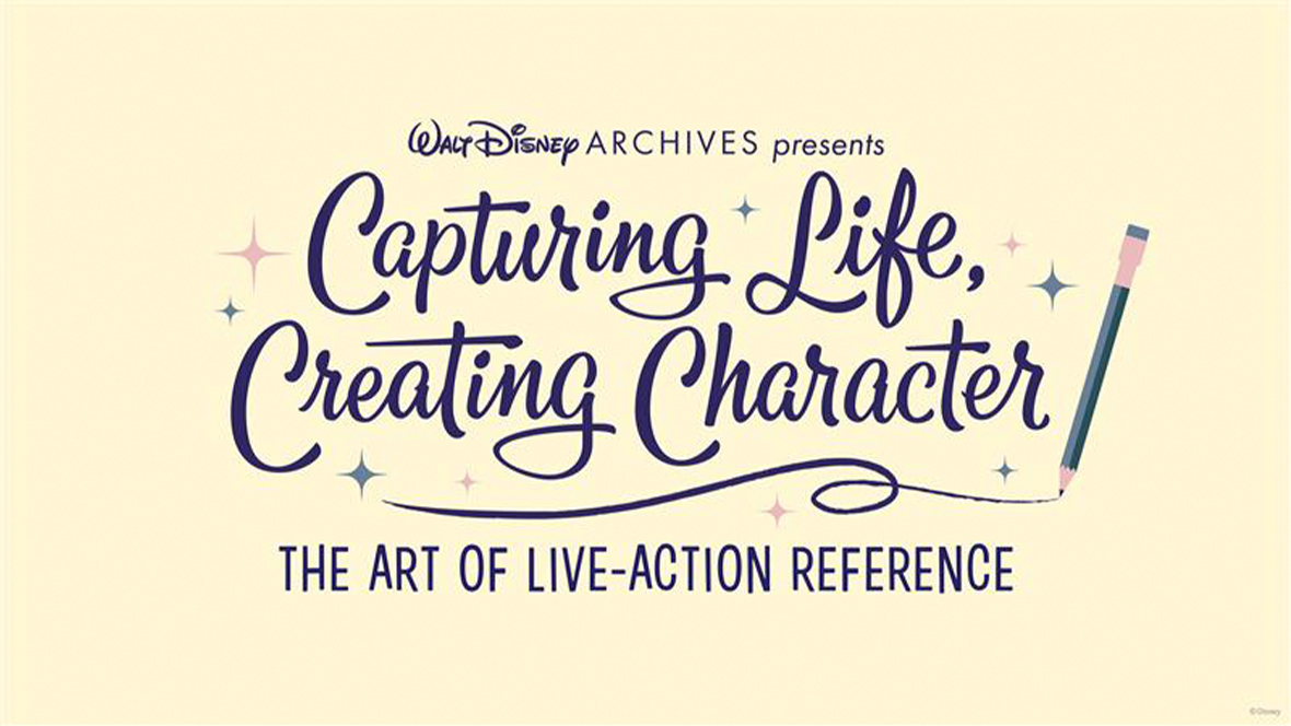 The logo for Capturing Life, Creating Character: The Art of Live-Action Character Reference, the new Walt Disney Archives exhibit coming to Muzeo Museum and Cultural Center in Anaheim, California, this August 2026.