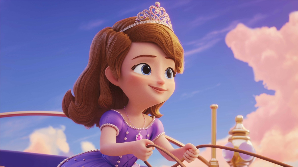 Sofia takes the reigns of a chariot in Sofia the First: Royal Magic.