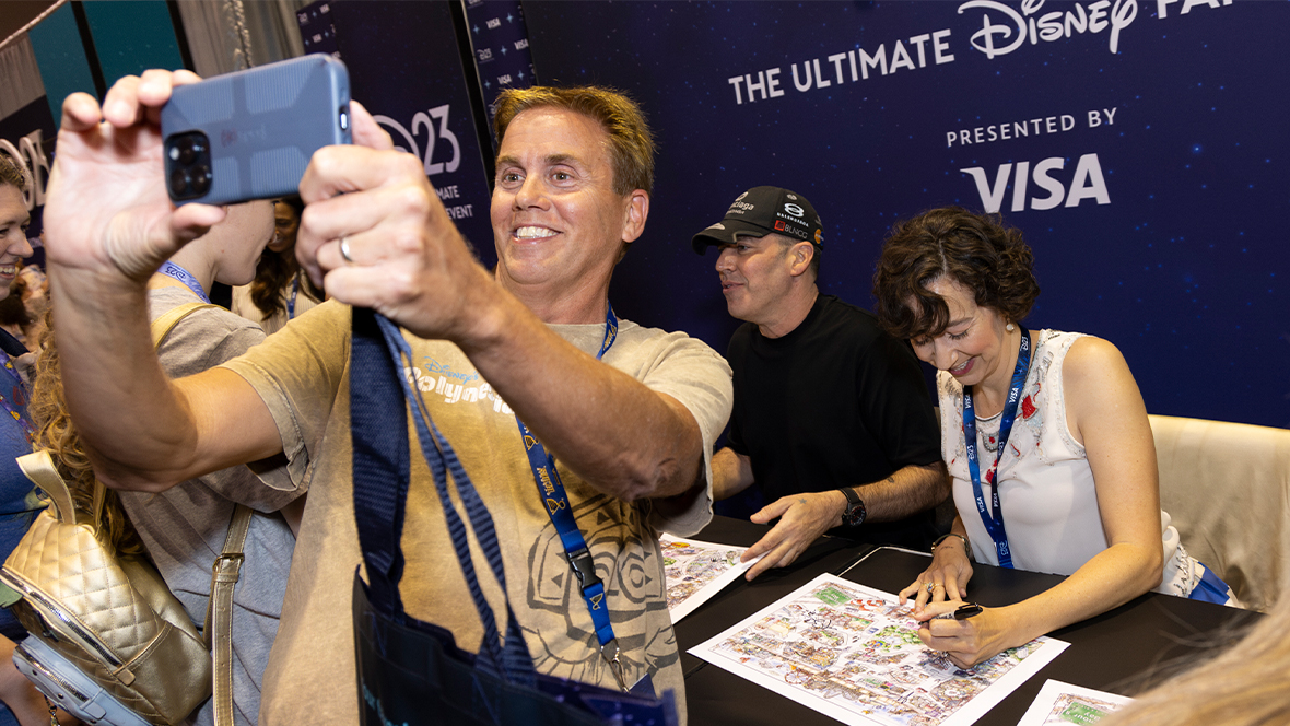An attendee at a past D23 event. 