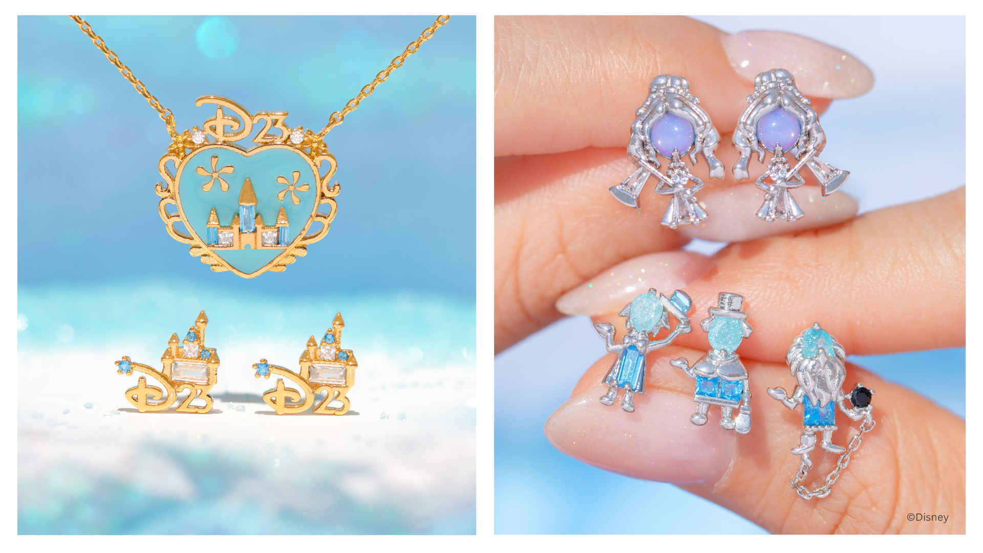 Two D23 exclusive Girls Crew jewelry.