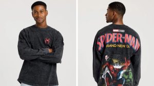 Side by side images of a Spider-Man: Brand New Day Spirit Jersey.