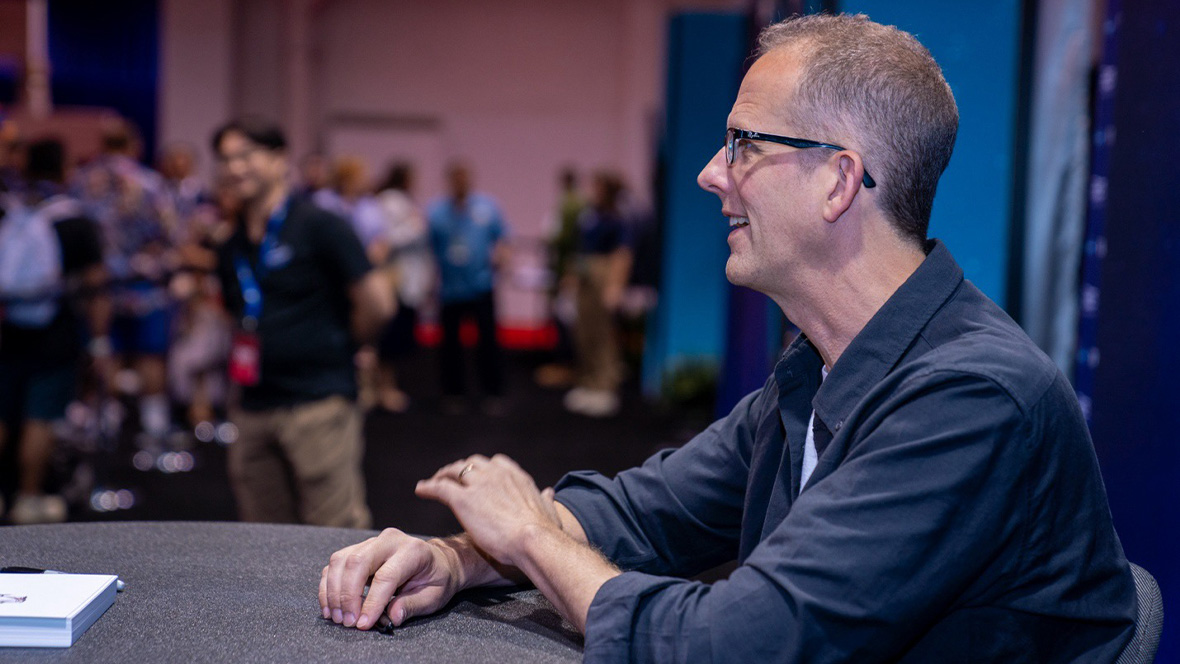 Pete Docter at a previous D23: The Ultimate Disney Fan Event. 