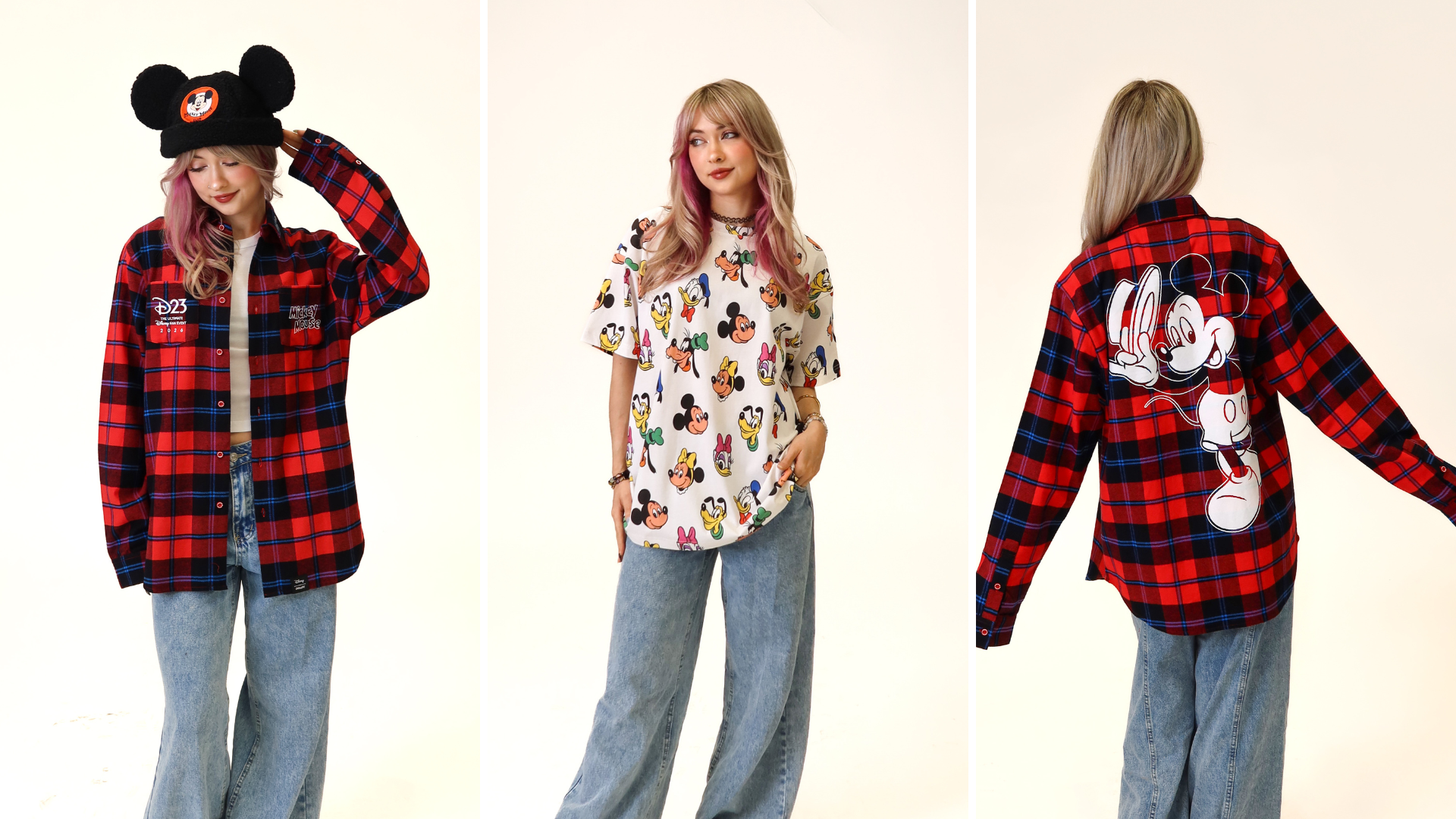 A triptych of Cakeworthy apparel.