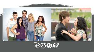 On the left, a promotional image from ABC&rsquo;s Modern Family, featuring the Dunphy family: Phil (Ty Burrell), Claire (Julie Bowen), Haley (Sarah Hyland), Alex (Ariel Winter), and Luke (Nolan Gould). On the right, an image from High School Musical 3: Senior Year featuring Zac Efron as Troy and Vanessa Hudgens as Gabriella.