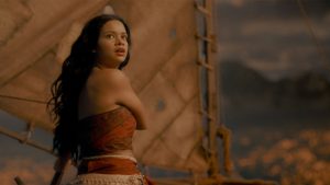 An image of Moana (Catherine Lagaʻaia) from Disney&rsquo;s live-action reimagining of the Oscar-nominated animated adventure Moana.