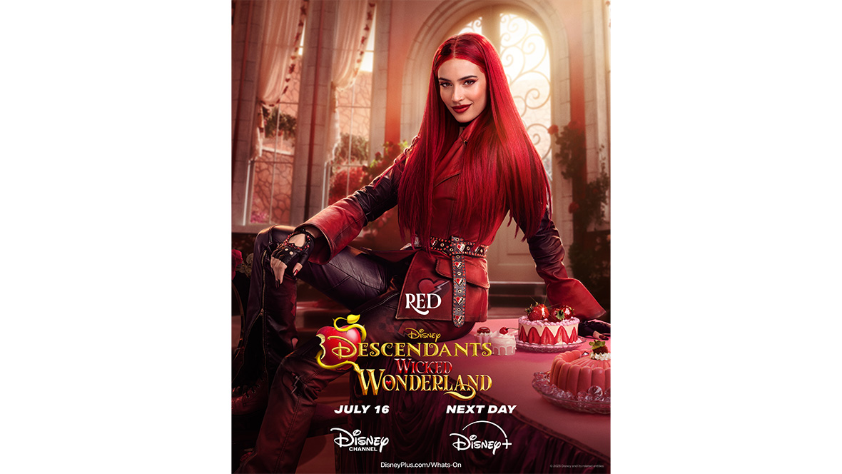 A promotional image of Kylie Cantrall as Red in Descendants: Wicked Wonderland.