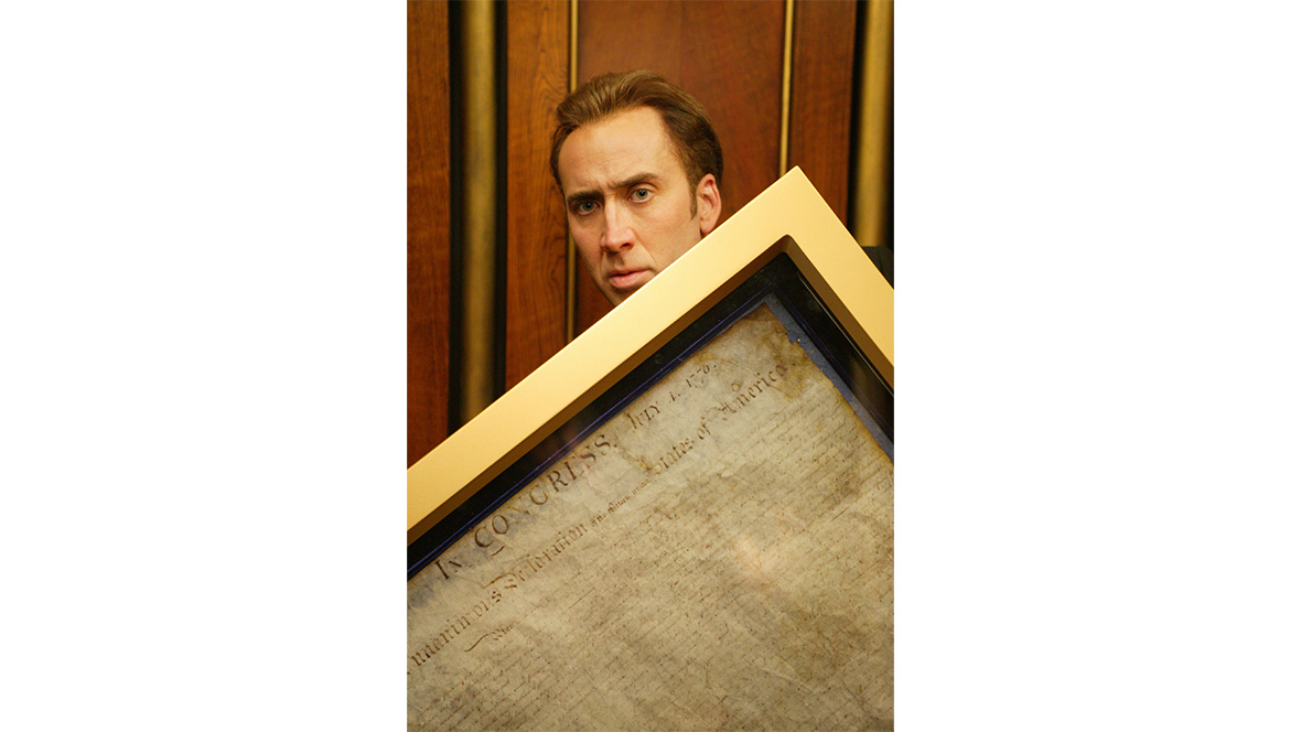 An image of Nicolas Cage in 2004&rsquo;s National Treasure.