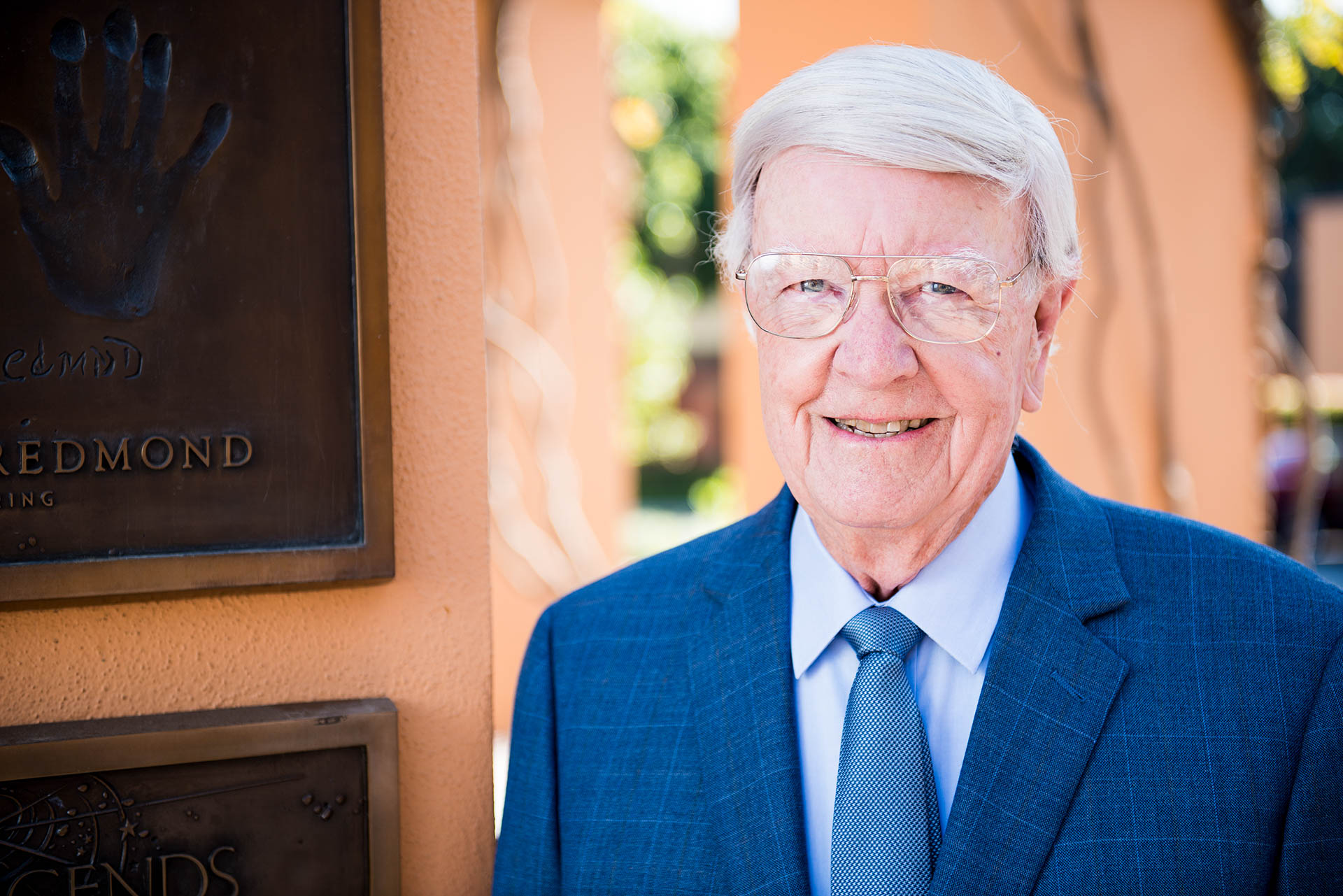 Don Iwerks on Legends Plaza at the Walt Disney Studios in Burbank, CA.