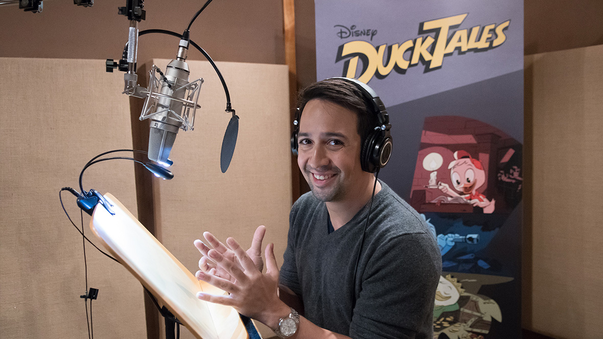 Disney Legend Lin-Manuel Miranda records dialogue for Disney's DuckTales.