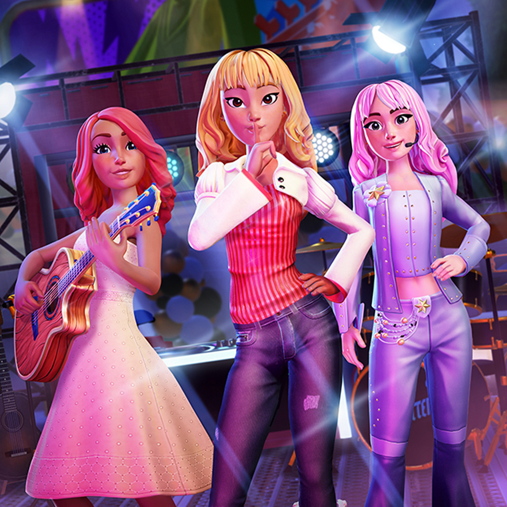 Key art for the upcoming Hannah Montana & Lizzie McGuire collection debuting in Disney Dreamlight Valley starting on August 19.
