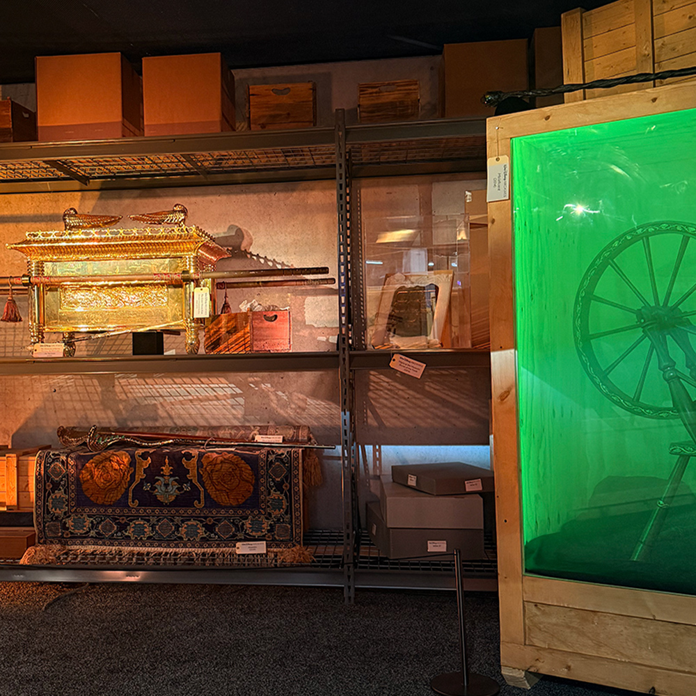 An image of objects in the &ldquo;Magical Containment&rdquo; section of Walt Disney Archives: Uncrated at D23: The Ultimate Disney Fan Event.