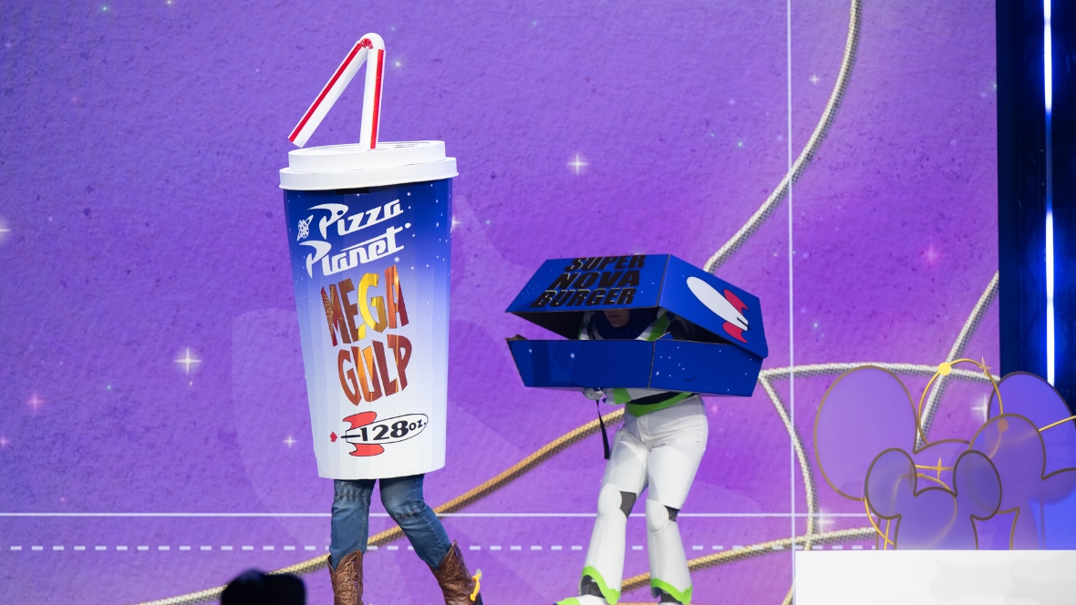 An image of the &ldquo;To Pizza and Beyond&rdquo; Audience Choice Award winner from the D23 2026 Mousequerade costume contest at D23: The Ultimate Disney Fan Event.