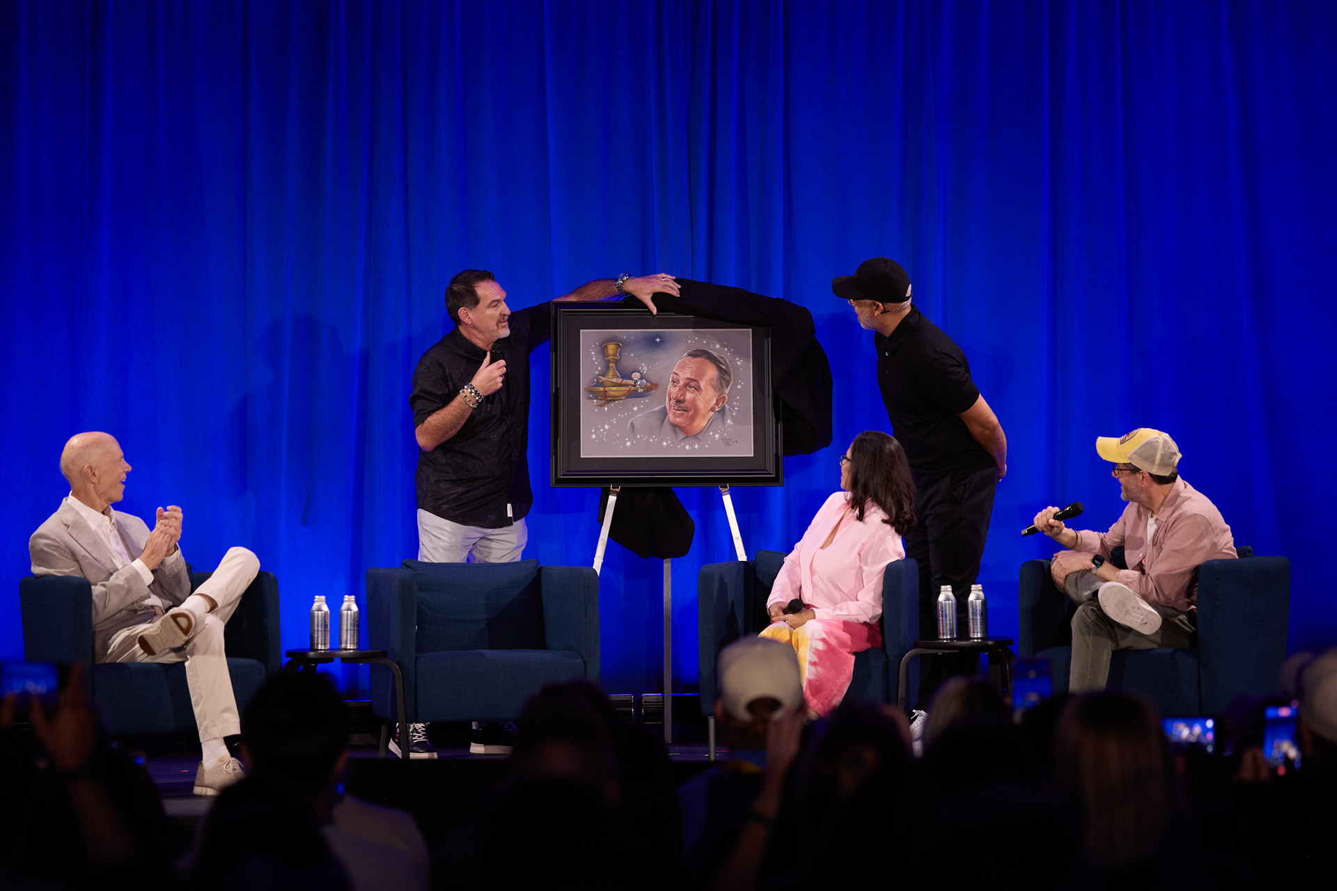 DAVID ZIPPEL, MICHAEL YOUNG (PRESIDENT AND CEO OF COLLECTORS EDITIONS, PUBLISHERS OF DISNEY FINE ART), GERMAINE FRANCO, HARVEY MASON JR., MICHAEL GIACCHINO