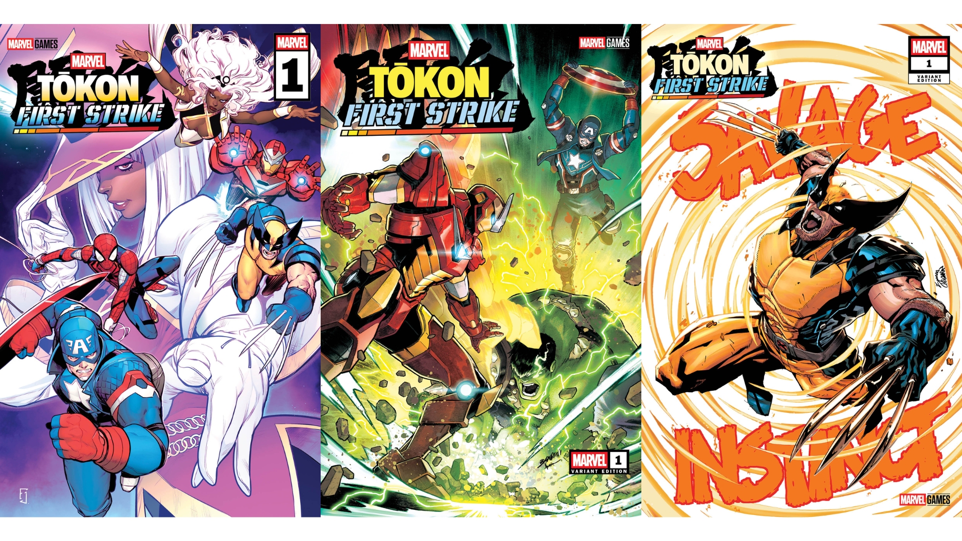 A variant cover for Marvel Comic&rsquo;s Marvel Tokon First Strike.