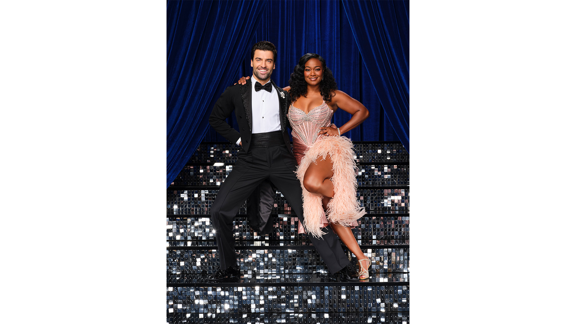 A promotional image of Tatyana Ali with partner Jan Ravnik from Season 35 of ABC&rsquo;s Dancing with the Stars.