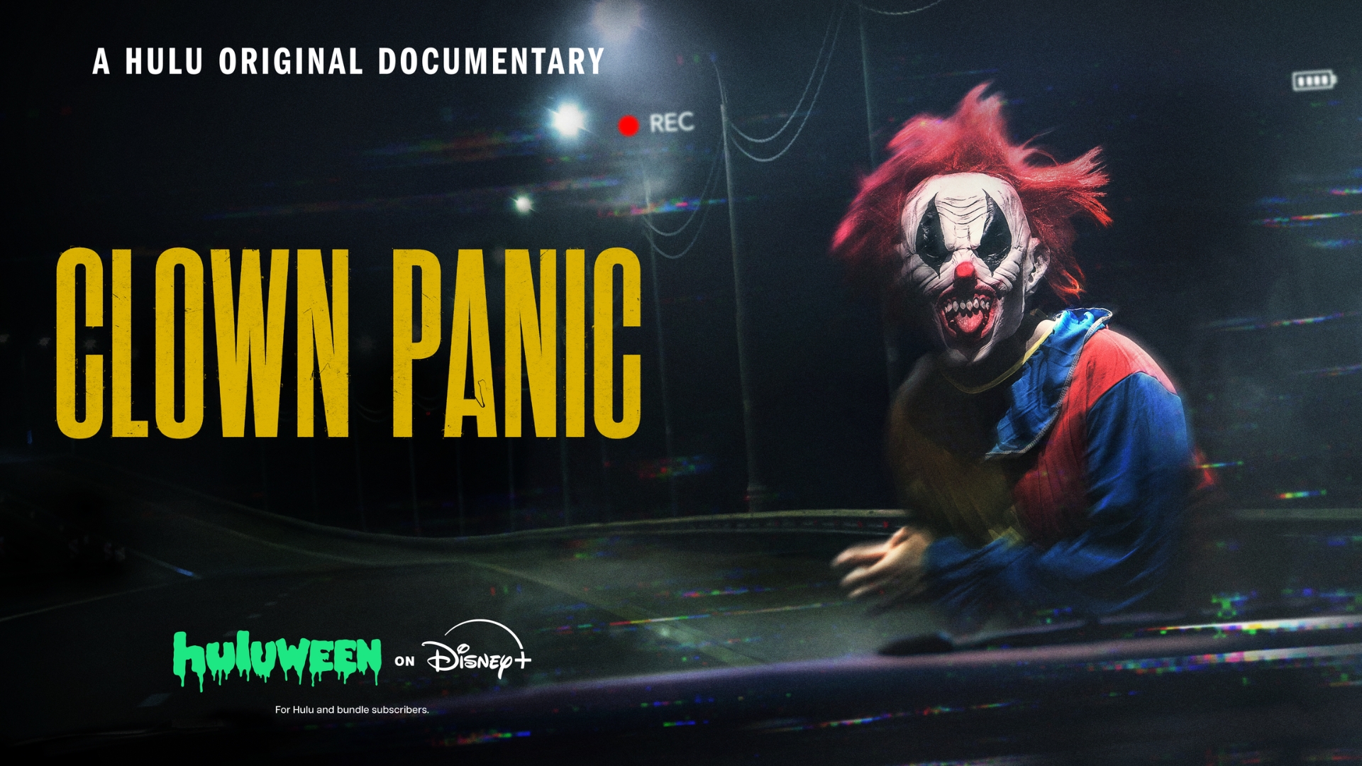 A promotional image of Hulu's Clown Panic.