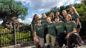 An image of 10 youth conservation leaders during a recent multi-day summit at Walt Disney World; they were chosen through the &ldquo;Hop into the Animal Kingdom Challenge&rdquo; created in collaboration with Jane Goodall&rsquo;s Roots & Shoots USA.